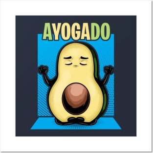 avocado yoga funny Posters and Art